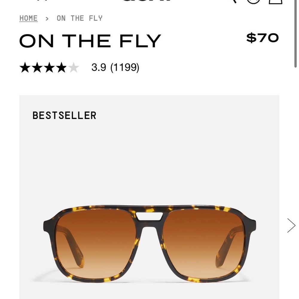 Quay on the fly aviator sunglasses